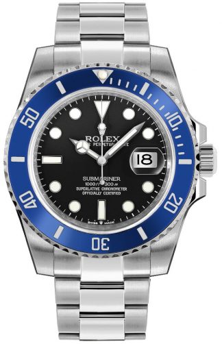 Rolex Submariner Date Orologio da uomo con lunetta in ceramica blu 126619LB